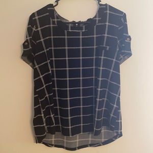 Plaid Black Top